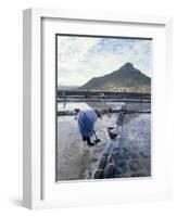 Salt Workers, Mauritius, Indian Ocean, Africa-Alain Evrard-Framed Photographic Print