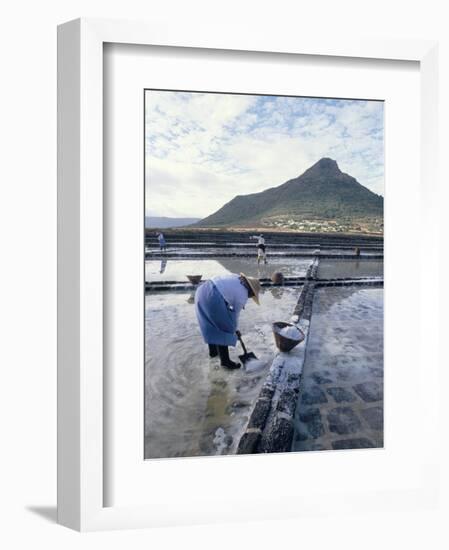 Salt Workers, Mauritius, Indian Ocean, Africa-Alain Evrard-Framed Photographic Print