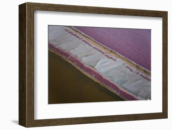 Salt Works, Aerial View, Namib Desert, Namibia-Peter Adams-Framed Photographic Print