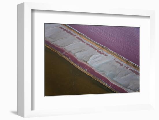 Salt Works, Aerial View, Namib Desert, Namibia-Peter Adams-Framed Photographic Print