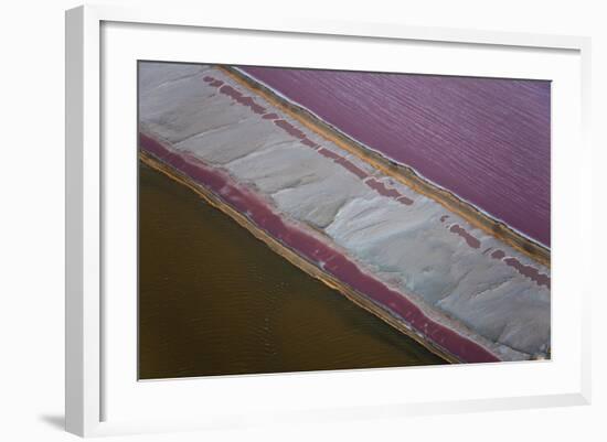 Salt Works, Aerial View, Namib Desert, Namibia-Peter Adams-Framed Photographic Print