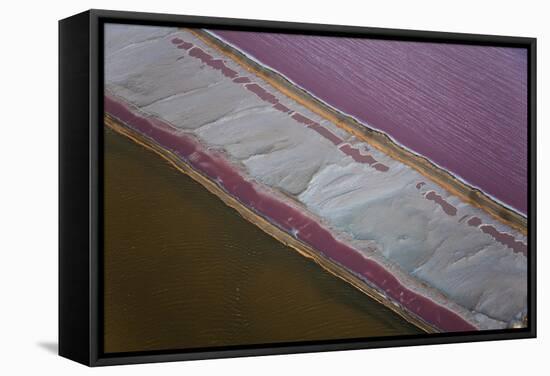 Salt Works, Aerial View, Namib Desert, Namibia-Peter Adams-Framed Stretched Canvas