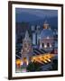 Salta Province, Salta, Plaza 9 De Julio and Cathedral, Aerial, Evening, Argentina-Walter Bibikow-Framed Photographic Print