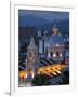 Salta Province, Salta, Plaza 9 De Julio and Cathedral, Aerial, Evening, Argentina-Walter Bibikow-Framed Photographic Print