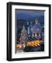 Salta Province, Salta, Plaza 9 De Julio and Cathedral, Aerial, Evening, Argentina-Walter Bibikow-Framed Photographic Print