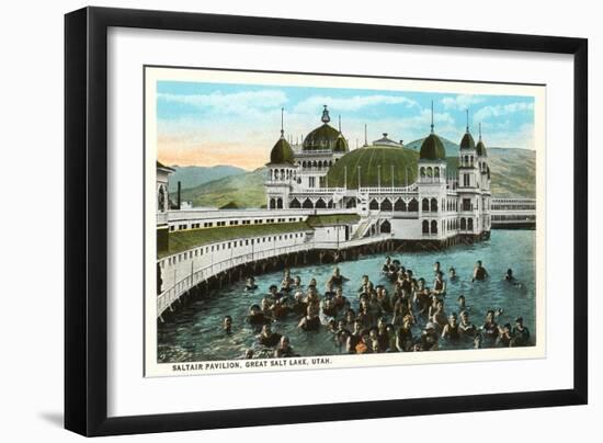 Saltair Pavilion, Great Salt Lake, Utah-null-Framed Art Print