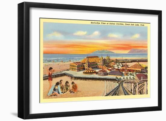 Saltair Pavilion, Great Salt Lake, Utah-null-Framed Art Print