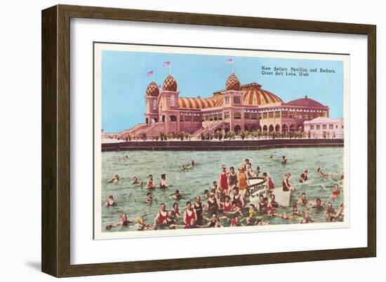 Saltair Pavilion, Great Salt Lake, Utah-null-Framed Art Print