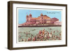 Saltair Pavilion, Great Salt Lake, Utah-null-Framed Art Print