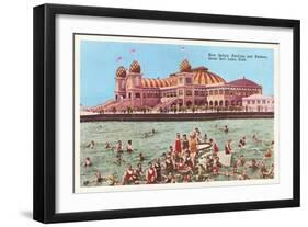 Saltair Pavilion, Great Salt Lake, Utah-null-Framed Art Print