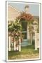 Saltbox House with Flowers, Nantucket, Massachusetts-null-Mounted Premium Giclee Print