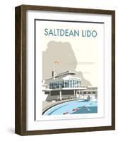 Saltdean Lido - Dave Thompson Contemporary Travel Print-Dave Thompson-Framed Art Print