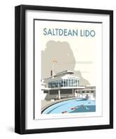 Saltdean Lido - Dave Thompson Contemporary Travel Print-Dave Thompson-Framed Art Print