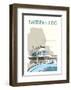 Saltdean Lido - Dave Thompson Contemporary Travel Print-Dave Thompson-Framed Giclee Print