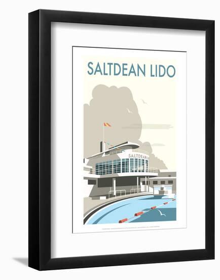 Saltdean Lido - Dave Thompson Contemporary Travel Print-Dave Thompson-Framed Giclee Print