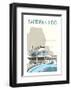 Saltdean Lido - Dave Thompson Contemporary Travel Print-Dave Thompson-Framed Giclee Print