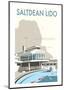 Saltdean Lido - Dave Thompson Contemporary Travel Print-Dave Thompson-Mounted Giclee Print