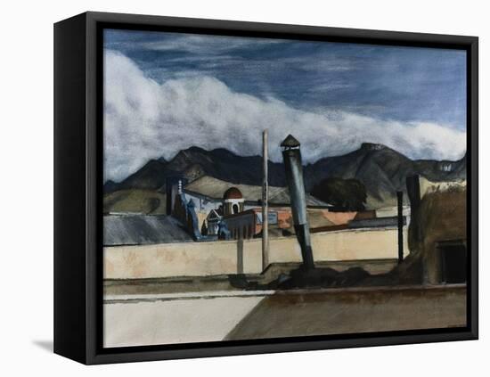 Saltillo Rooftops-Edward Hopper-Framed Stretched Canvas