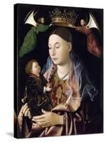 Salting Madonna-Antonello da Messina-Stretched Canvas