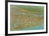 Saltmarsh and Reclaimed Agricultural Land from the Air. Abbotts Hall Farm, Essex, UK, March 2012-Terry Whittaker-Framed Photographic Print