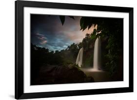 Salto Dos Hermanos Falls of the Iguazu Falls at Sunset-Alex Saberi-Framed Photographic Print