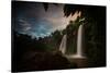 Salto Dos Hermanos Falls of the Iguazu Falls at Sunset-Alex Saberi-Stretched Canvas