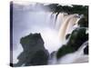 Saltos San Martin, Iguazu Falls, Argentina-Walter Bibikow-Stretched Canvas