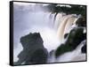 Saltos San Martin, Iguazu Falls, Argentina-Walter Bibikow-Framed Stretched Canvas