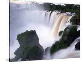 Saltos San Martin, Iguazu Falls, Argentina-Walter Bibikow-Stretched Canvas