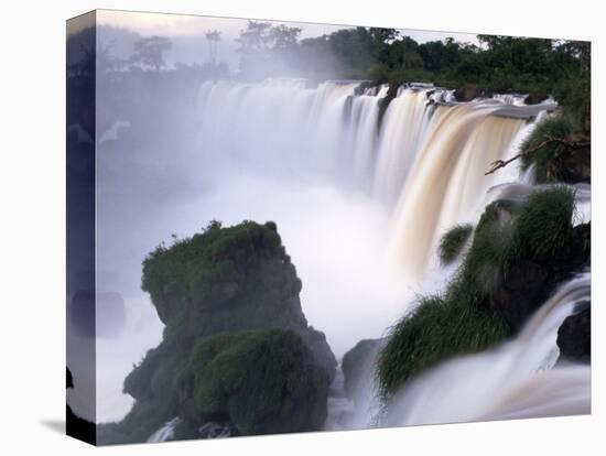 Saltos San Martin, Iguazu Falls, Argentina-Walter Bibikow-Stretched Canvas