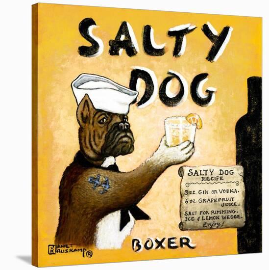 Salty Dog-Janet Kruskamp-Stretched Canvas