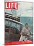 Salty Excitement of Ocean Fishing, April 7, 1961-George Silk-Mounted Photographic Print