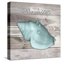 Salty Kisses Aqua Shell-Diane Stimson-Stretched Canvas