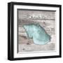 Salty Kisses Aqua Shell-Diane Stimson-Framed Art Print