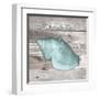 Salty Kisses Aqua Shell-Diane Stimson-Framed Art Print