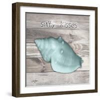 Salty Kisses Aqua Shell-Diane Stimson-Framed Art Print