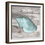 Salty Kisses Aqua Shell-Diane Stimson-Framed Art Print