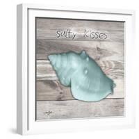 Salty Kisses Aqua Shell-Diane Stimson-Framed Art Print