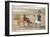 Salukis, Man and Facon-Louis Agassiz Fuertes-Framed Art Print