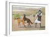 Salukis, Man and Facon-Louis Agassiz Fuertes-Framed Art Print