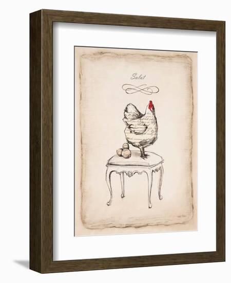 Salut Chick-Emily Adams-Framed Art Print