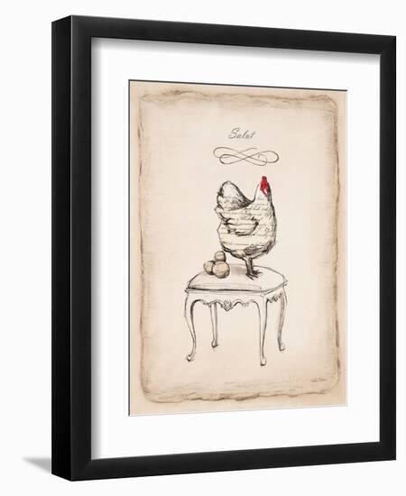 Salut Chick-Emily Adams-Framed Art Print