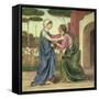 Salutation or the Visitation, 1883-Evelyn De Morgan-Framed Stretched Canvas