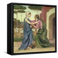 Salutation or the Visitation, 1883-Evelyn De Morgan-Framed Stretched Canvas