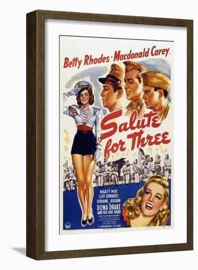 Salute for Three-null-Framed Art Print