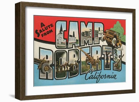 Salute from Camp Roberts, California-null-Framed Art Print