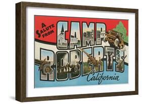 Salute from Camp Roberts, California-null-Framed Art Print