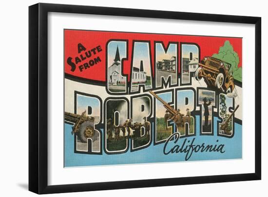 Salute from Camp Roberts, California-null-Framed Art Print