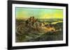 Salute of the Robe Trade-Charles Marion Russell-Framed Art Print