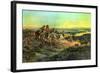 Salute of the Robe Trade-Charles Marion Russell-Framed Art Print